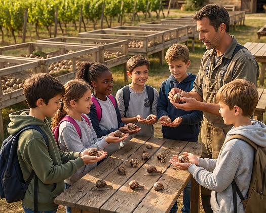 Školní exkurze a program pro děti na farmě Le Šnek