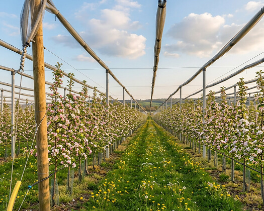 Lanýžová plantáž – pohled na výsadbu a stromy